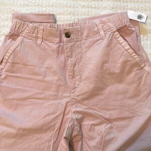 Old Navy light pink Chino straight fit elastic waist pant.  Size L NWT